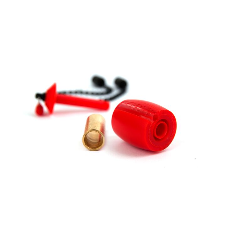 Fox Black Label Dumpy Bobbin Red