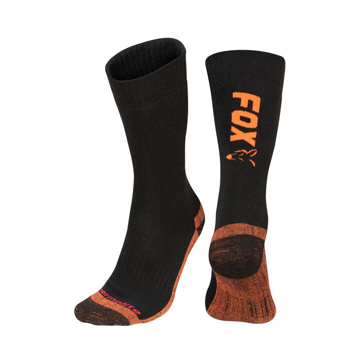 Fox Black / Orange Thermolite long sock 6- 9 (Eu 40-43)