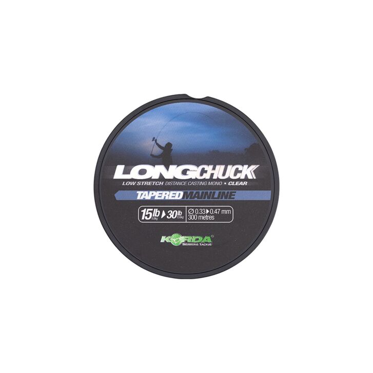 Korda LongChuck Tapered Mainline Klar 15-30lb/0.33-0.47mm