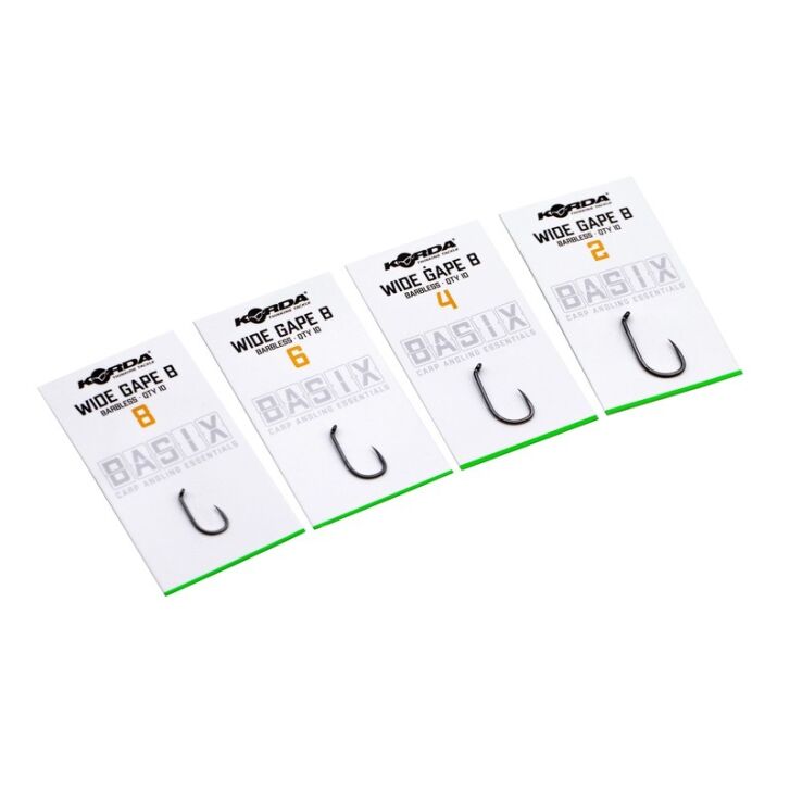 Korda Basix Wide Gape Barbless Size 4