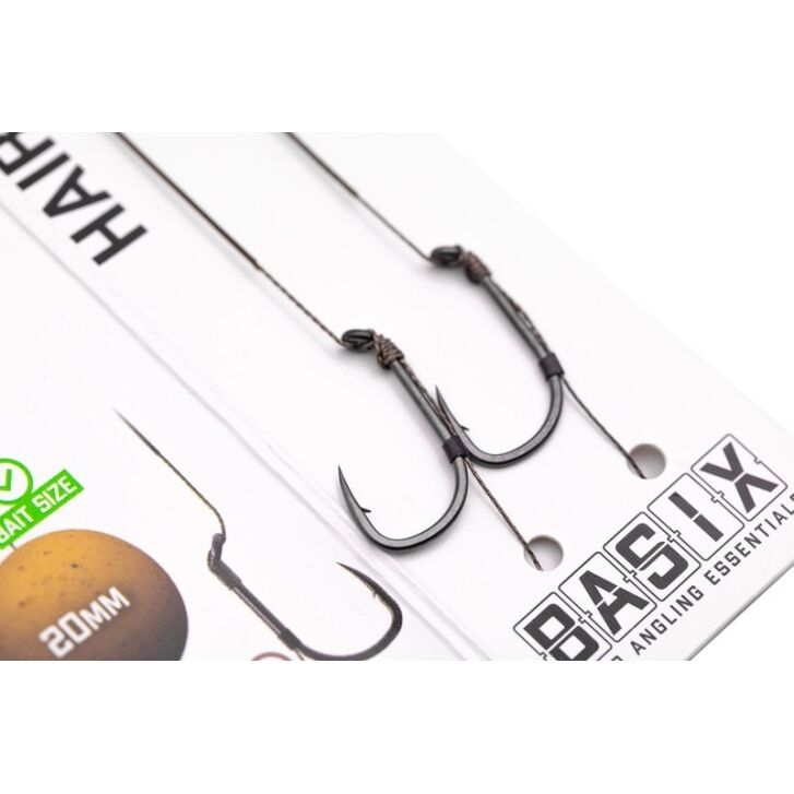 Korda Basix Hair Rigs Wide Gape Barbless Size 6 18lb