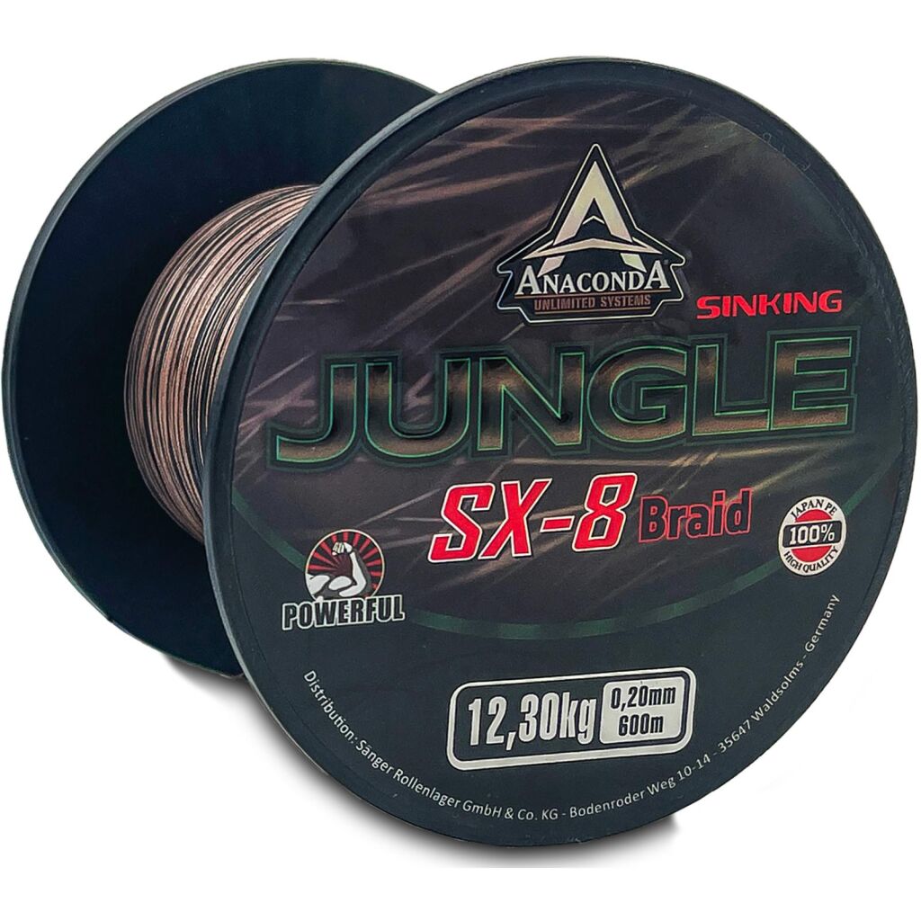 Anaconda Jungle SX-8 Braid Sinking | Gevlochten Lijn