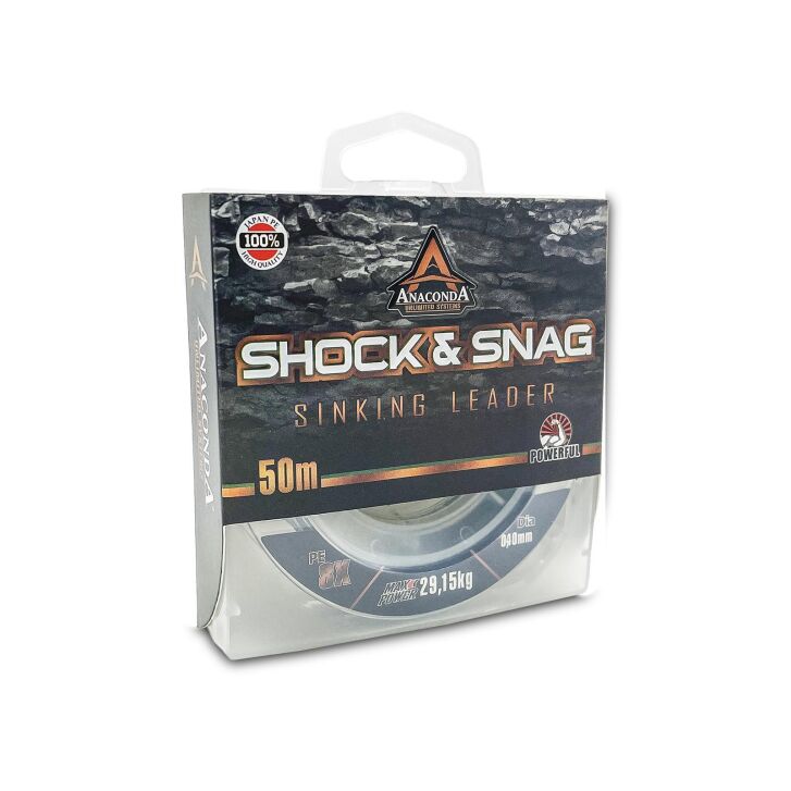 Anaconda Sinking Shock & Snag Leader 50m 0,40mm/29,15kg