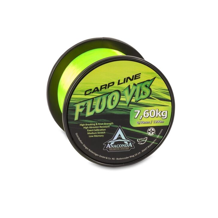 Anaconda Fluo Vis Green Carp Line 1.200m/ 0,40mm