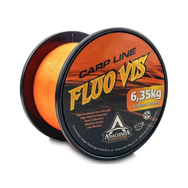 Anaconda Fluo Vis Orange Carp Line 1.200m/0,30mm