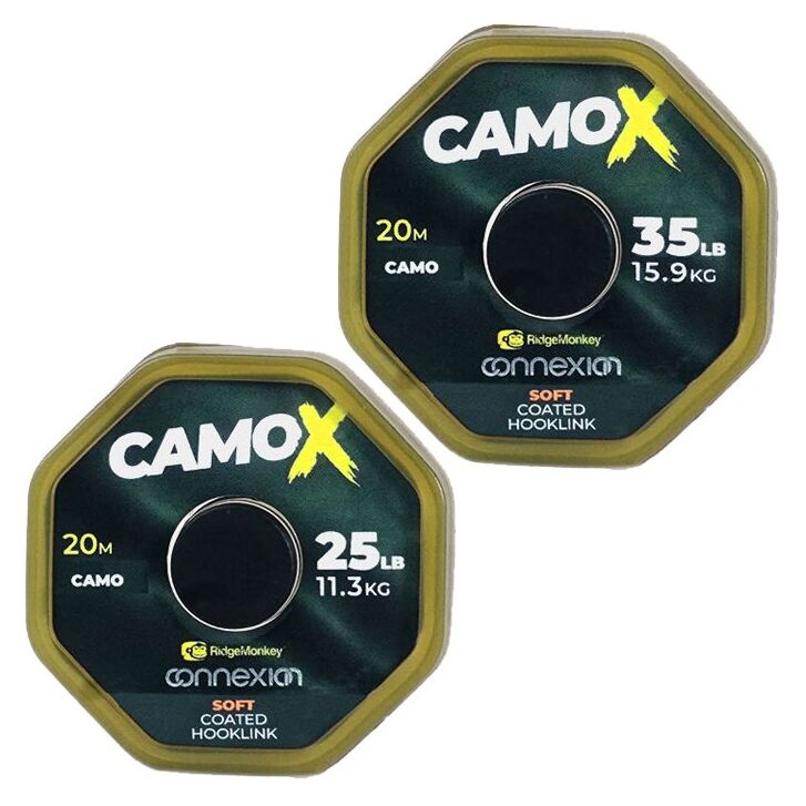 Ridge Monkey ConneXion CamoX Soft Coated Hooklink 20m 25lb