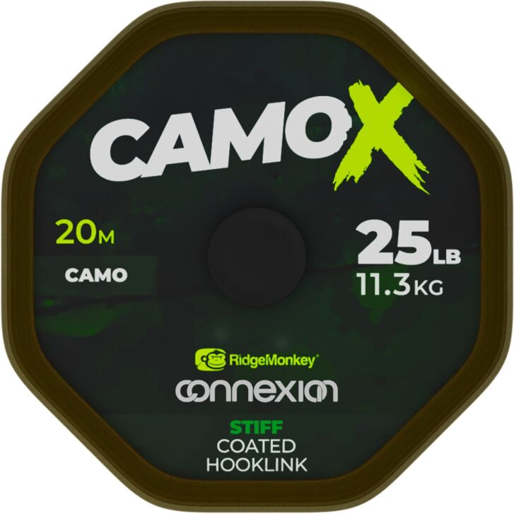 RidgeMonkey ConneXion CamoX Stijve Gecoate Onderlijn 20m 25lb
