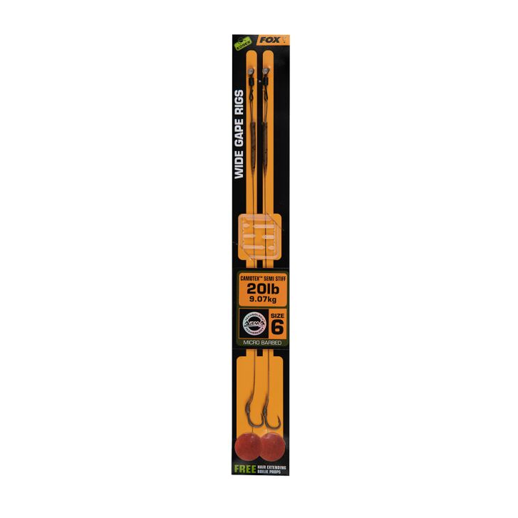 Fox Edges Wide Gape 6 - 20lb Camotex Semi Stiff