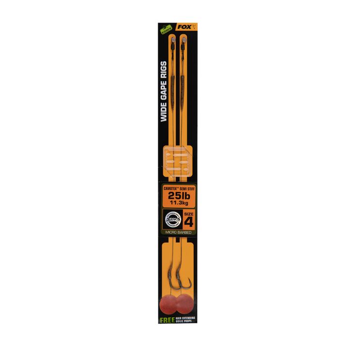 Fox Edges Wide Gape 6 - 20lb Camotex Semi Stiff