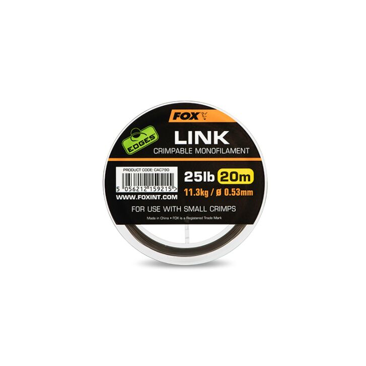 Fox Edges Link Trans Khaki Mono 0.53mm/25lb  (20m)