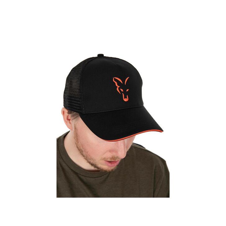 Fox Collection Trucker Cap Black & Orange