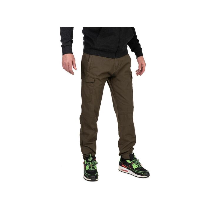 Fox Collection Lightweight Cargo Trouser - Green/Black - M