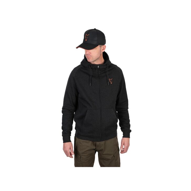 Fox Collection Lightweight Hoody - Black/Orange - L