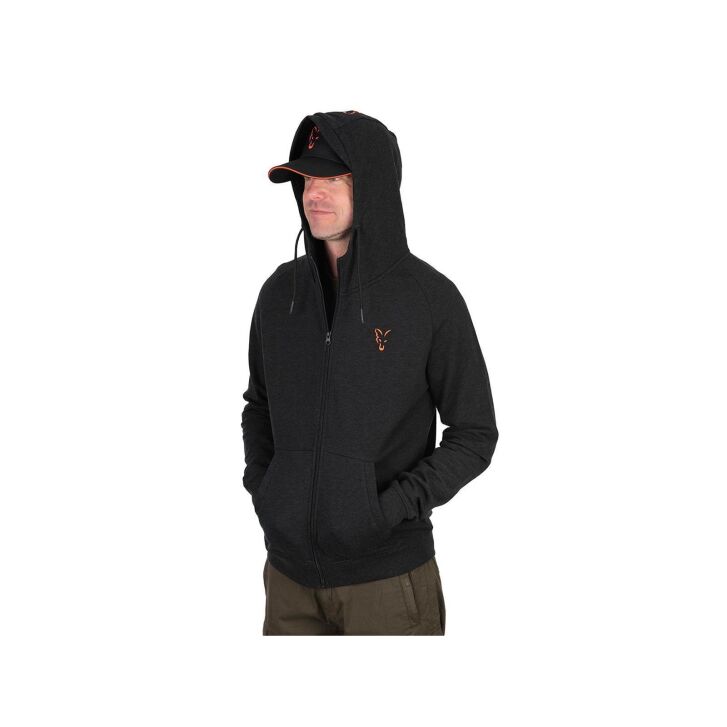 Fox Collection Lightweight Hoody - Black/Orange - L