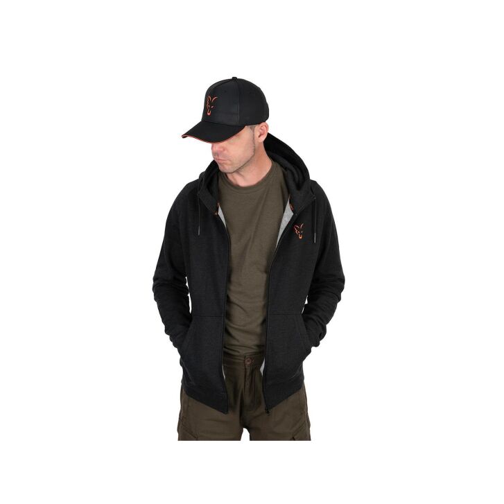Fox Collection Lightweight Hoody - Black/Orange - L