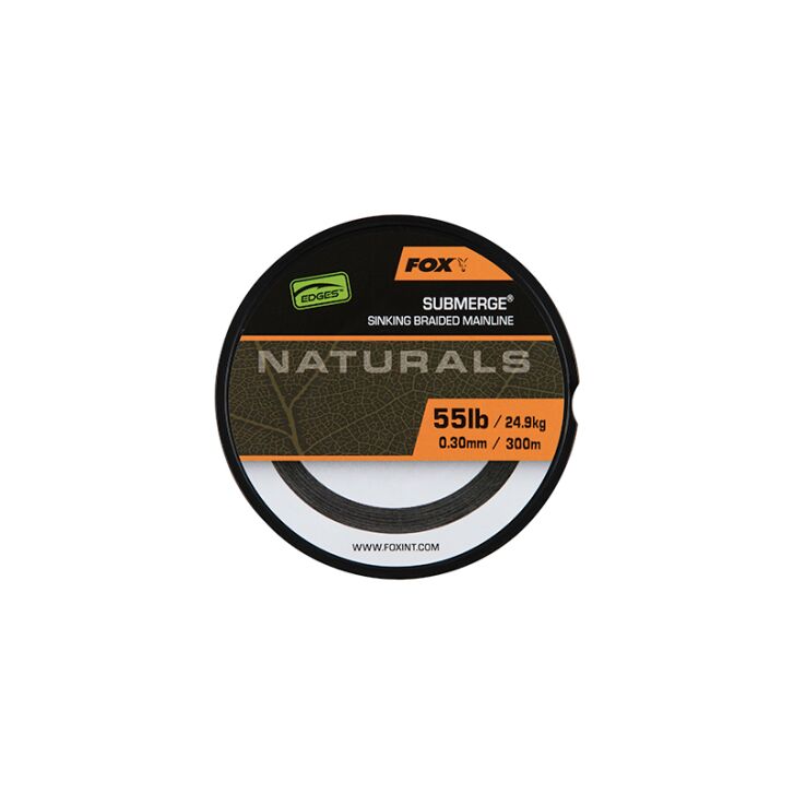 Fox EDGES Naturals Submerge Braid x 300m 0.30mm 55lb/24.9kg