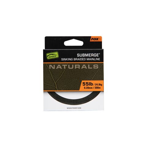 Fox EDGES Naturals Submerge Braid x 300m 0.30mm 55lb/24.9kg
