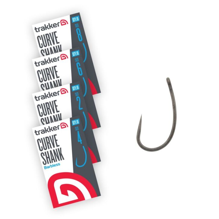 Trakker Curve Shank Hooks Size 4 (Barbless)