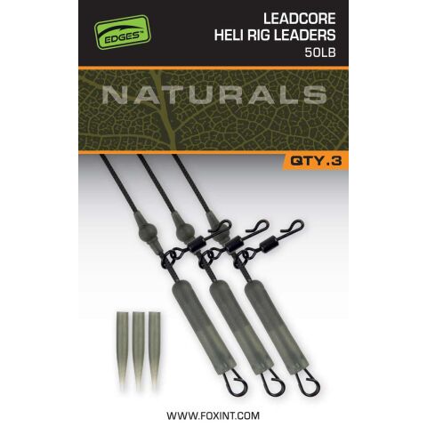 Fox Naturals Leadcore Heli Rig Leaders