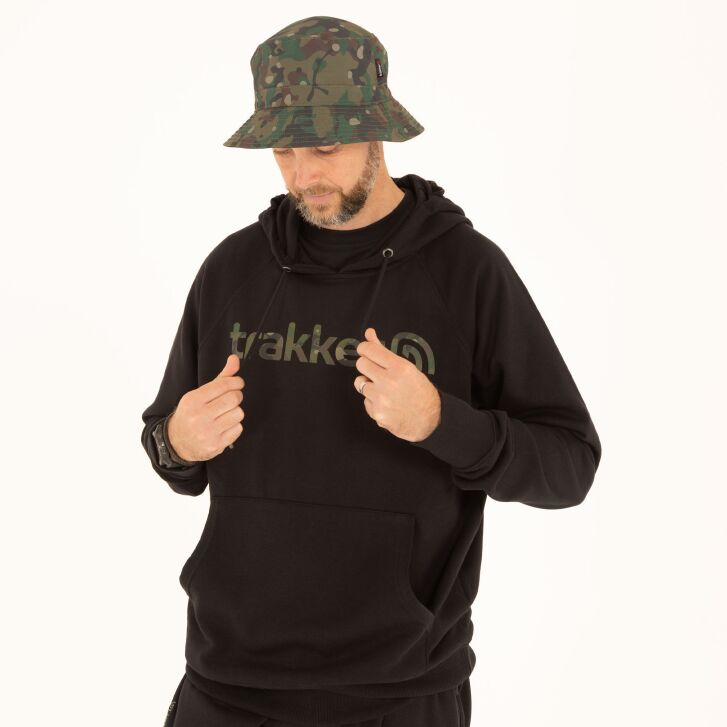 Trakker CR Logo Hoody Black Camo - Medium