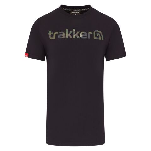 Trakker CR Logo T-Shirt Black Camo - XXL