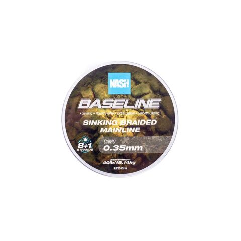 Nash Baseline Sinking Braid Camo 20lb 0.20mm 1200m