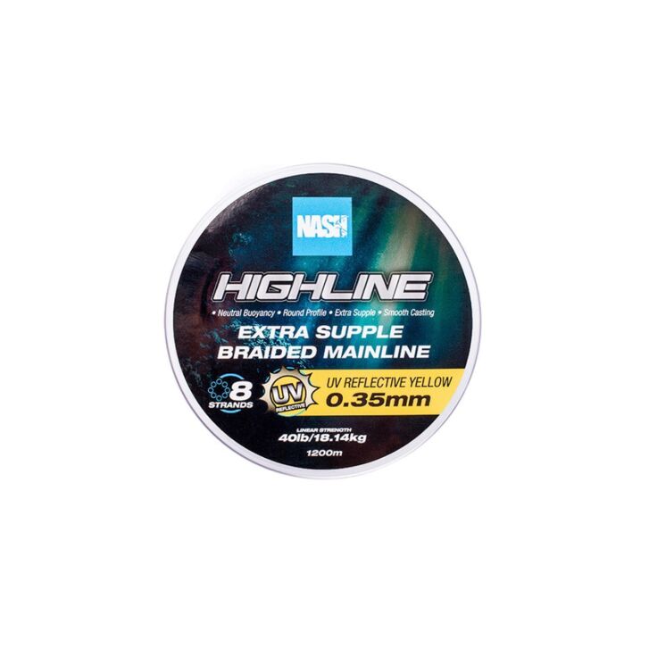 Nash Highline Floating Braid UV Yellow 40lb 0.35mm 600m
