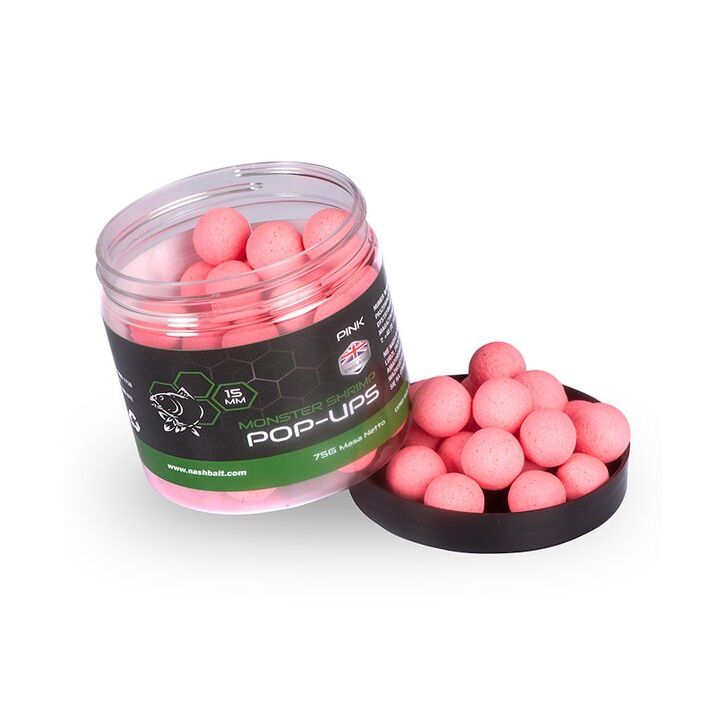 Nash Monster Shrimp Pop Ups 12mm 75g Pink
