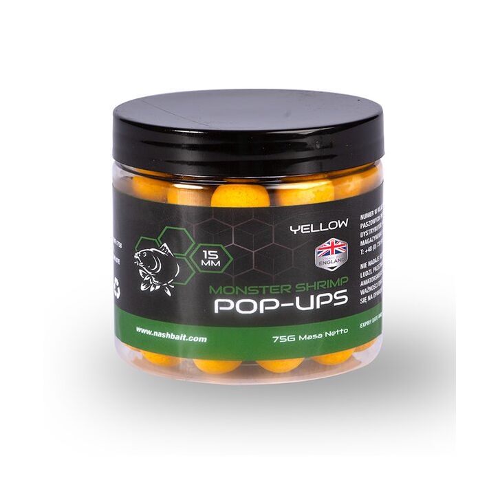 Nash Monster Shrimp Pop Ups 20mm 75g Yellow
