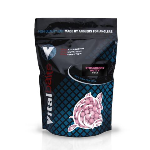 Vitalbaits Boilies Strawberry Nutty 30mm 1kg