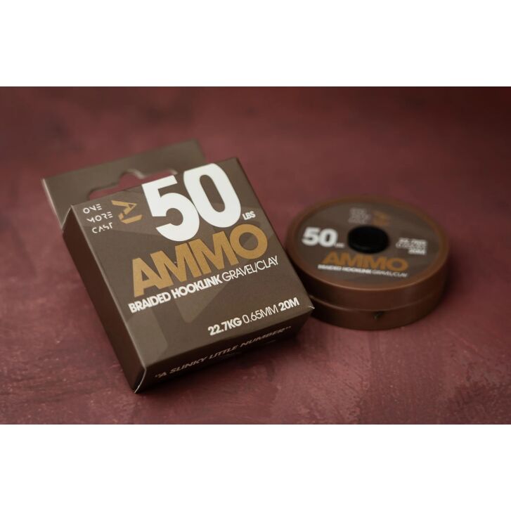 One More Cast AMMO Braided Hooklink Gravel/Silt 50lb