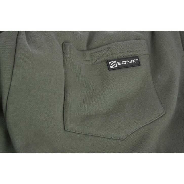 Sonik Green Fleece Shorts -L