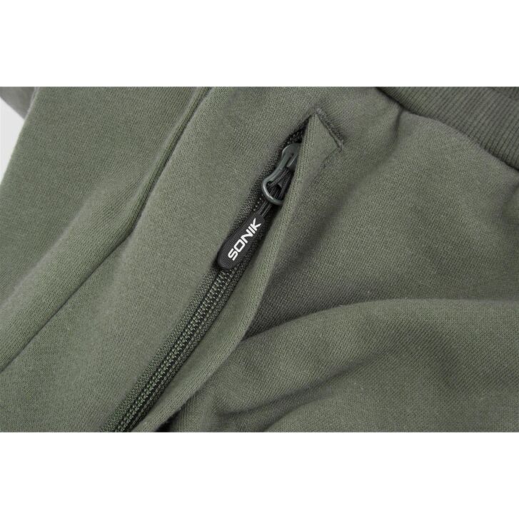 Sonik Green Fleece Shorts -L