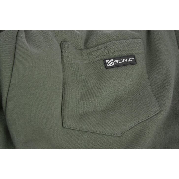 Sonik Green Fleece Shorts -XL