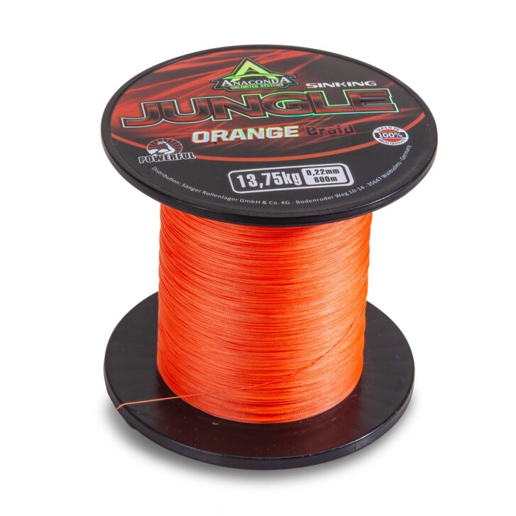 Anaconda Jungle Orange Sinking Braid 300m 0,28mm