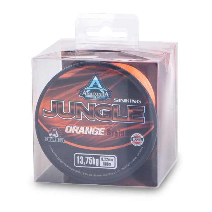 Anaconda Jungle Orange Sinking Braid 600m 0,28mm