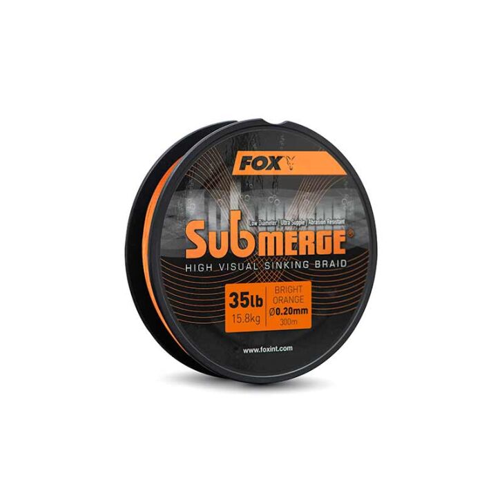 Fox Submerge Orange sinking braid x 300m 0.20mm 35lb/15.8kg