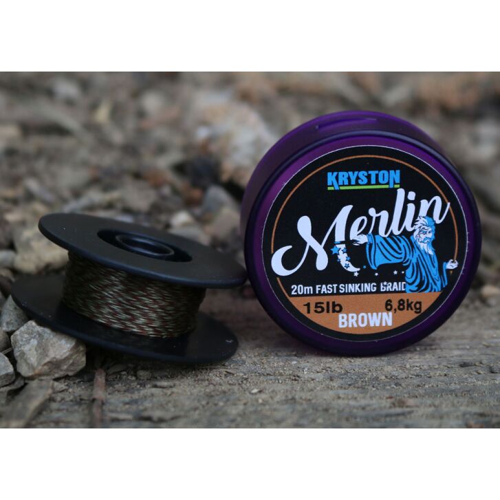 Kryston 20m 25lb Merlin Fast Sink. Supple Braid Weed Green