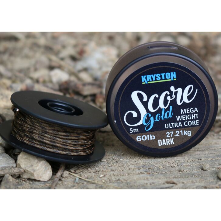 Kryston 5m 60lb Score GOLD Heavyweight Leadcore M. brown