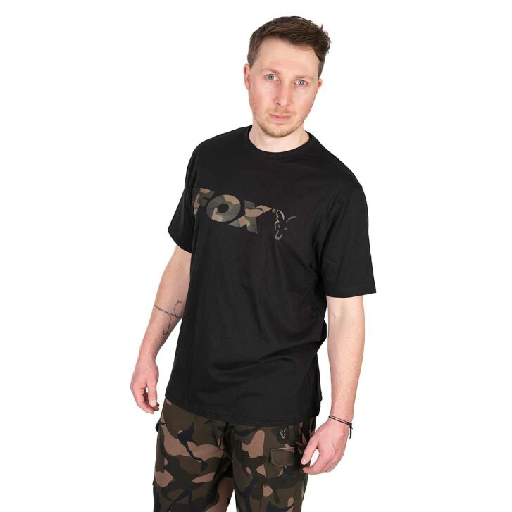 Fox Black / Camo Logo Tshirt SMALL