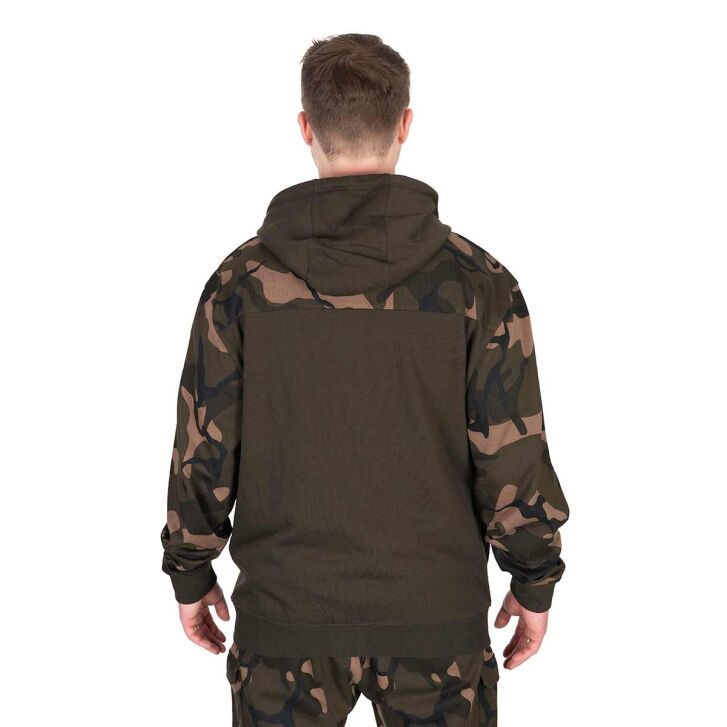 Fox LW Khaki / Camo Split Zip Hoody LARGE
