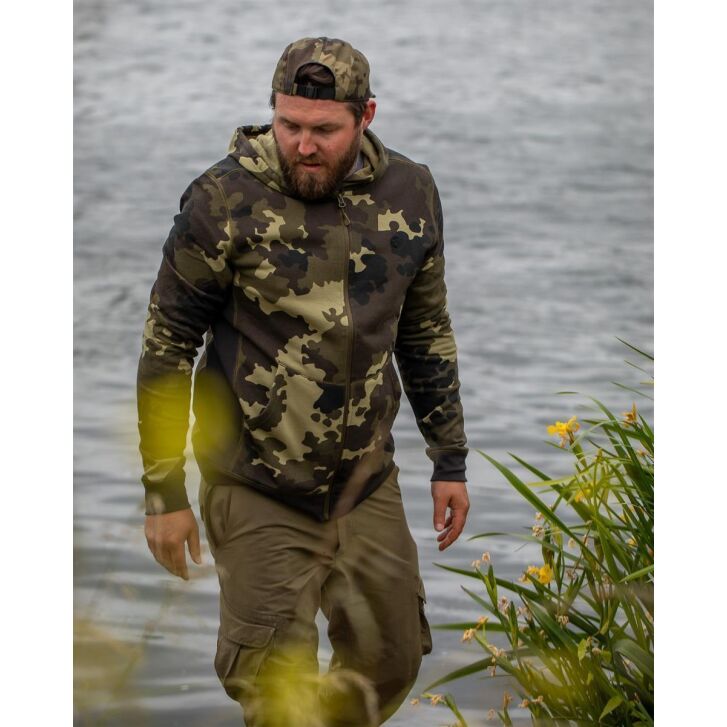 Korda Zip Hoodie Dark Kamo S