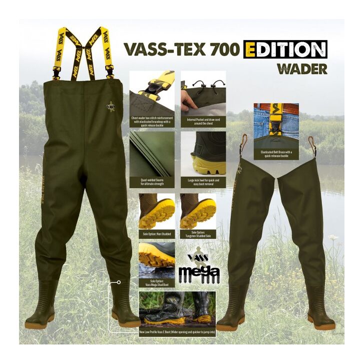Vass E Nova 700 Series Chest Wader 43 UK9