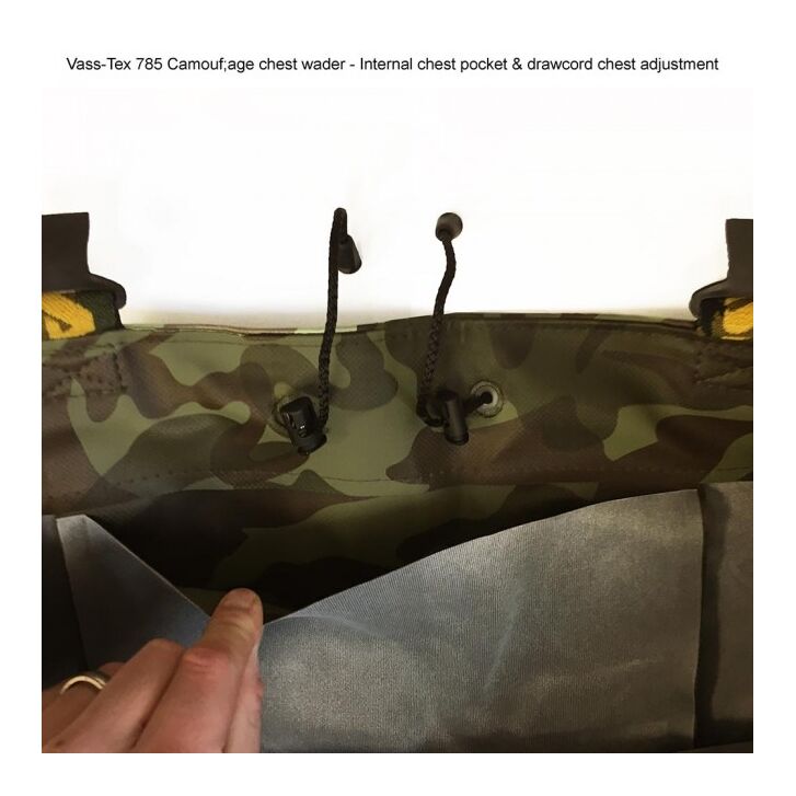 Vass E 785 Series Camo Chest Wader 43 UK9