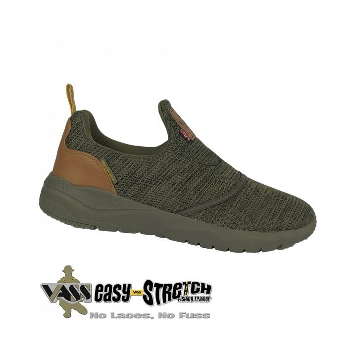 Vass Easy-Stretch Fishing Trainer Khaki 40 UK6