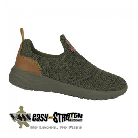 Vass Easy-Stretch Fishing Trainer Khaki 45 UK10