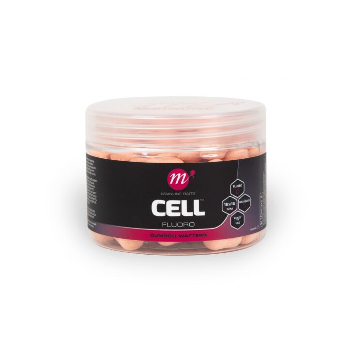 Mainline Cell Fluoro Dumbell Wafters - 12 x 15mm - Pink
