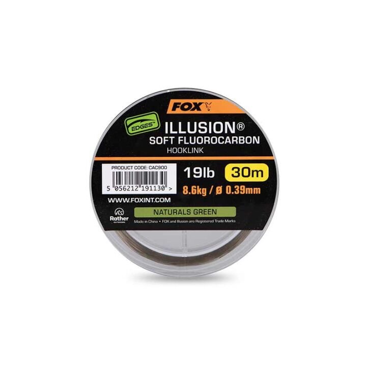 Fox Edges Illusion Soft Fluorocarbon Onderlijnmateriaal 19lb 8.6kg (0.39mm) x 30m - Naturals Green