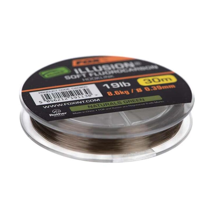 Fox Edges Illusion Soft Fluorocarbon Onderlijnmateriaal 19lb 8.6kg (0.39mm) x 30m - Naturals Green