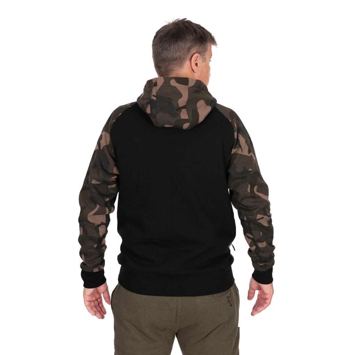 Fox Zwart / Camo pullover premium 310 hoodie - L